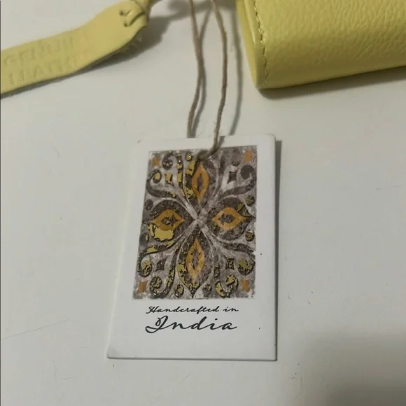 Yellow Wallet & Card Holder with Decorative Slits - Picture 3 of 3